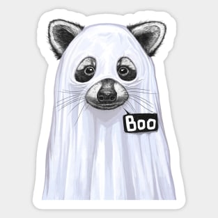 Raccoon Boo Sticker